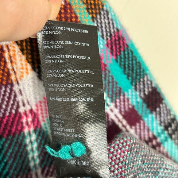 ANTHROPOLOGIE Rosetta Cropped Plaid Sweater Blazer Jacket Sz S {3X13} - Picture 8 of 8